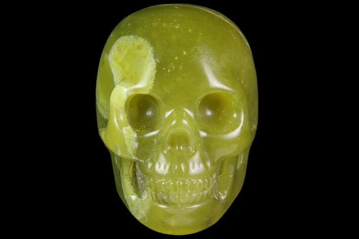 Realistic, Polished Jade (Nephrite) Skull #116438